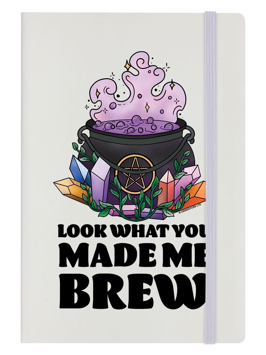 Look What You Made Me Brew Cream A5 Hard Cover Notebook