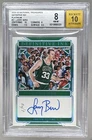 Larry Bird 2024 National Treasures Platinum Definitive Ink Auto 1/1 BGS 8/10