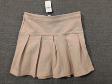 Gap Kids Uniform Pleated Khaki Skirt Girls Size 6-7 Side Zipper NEW