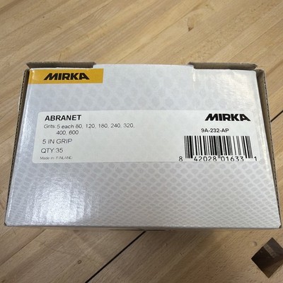 5'' Abranet Sanding Discs 35-Pack, Assorted Grits 80-600, Hook & Loop Mesh