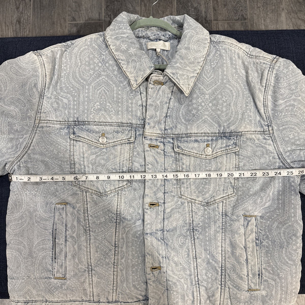 Kith Puffed Jase Paisley Jacket Light Indigo XXL (fits like XL) | eBay