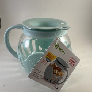 3-in-1 Microwave Popcorn Popper with Temperature Safe Glass & Butter Melting Lid
