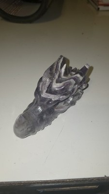 Dragon Head Carving   Dream Amethyst Crystal Statue