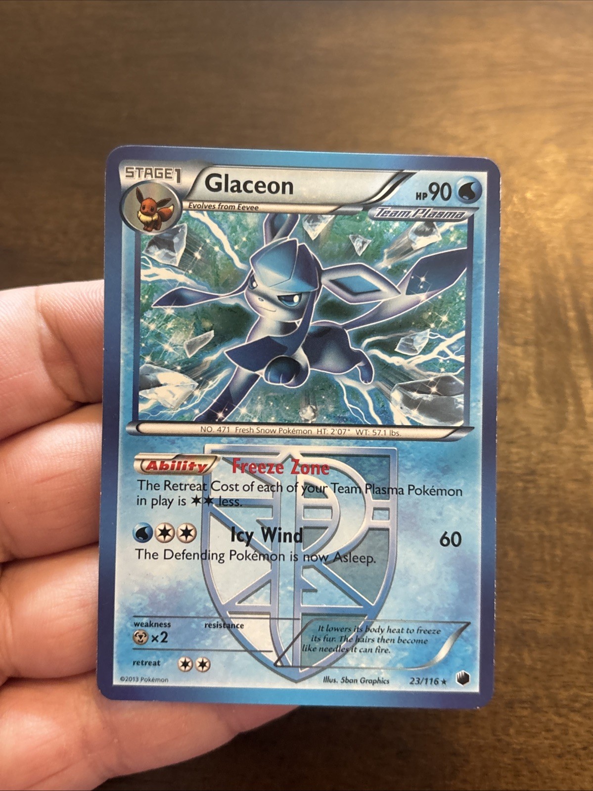 Glaceon Plasma Freeze 2013 #23/116 Pokemon TCG Card Mid Era Banger Non Holo