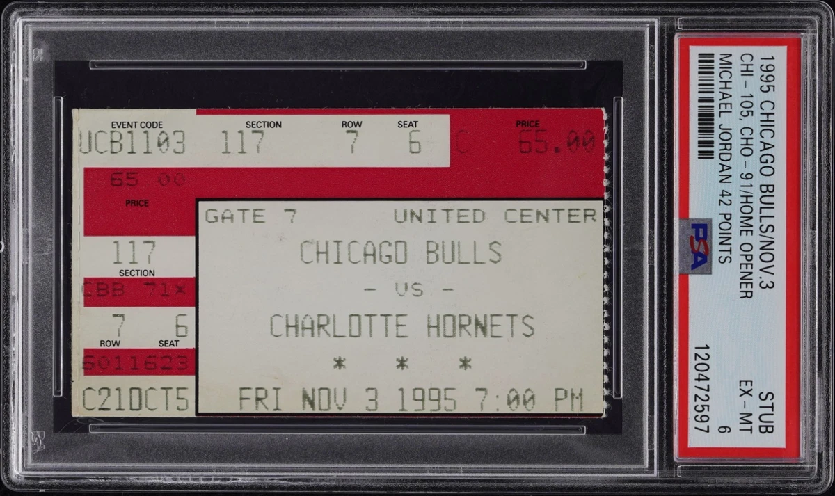 Basketball Chicago Bulls 1995 Vintage Sports Ticket Stubs for sale