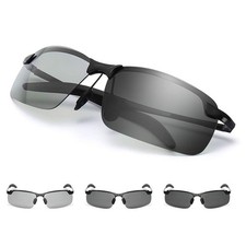 Photochromic Driving Glasses Day and Night 2 in 1 Polarized Sunglasses Anti-G...
