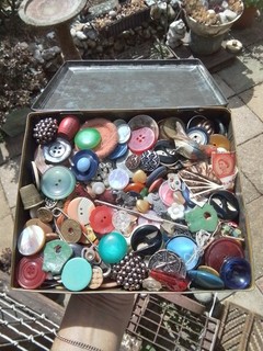 Old Tins Of Vintage Buttons Bits And Bobs