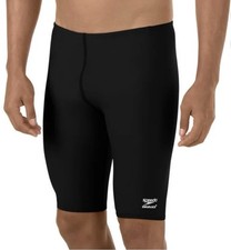 Speedo Men's Swimsuit Jammer Endurance Solid USA Adult Black Speedo Size 32 New