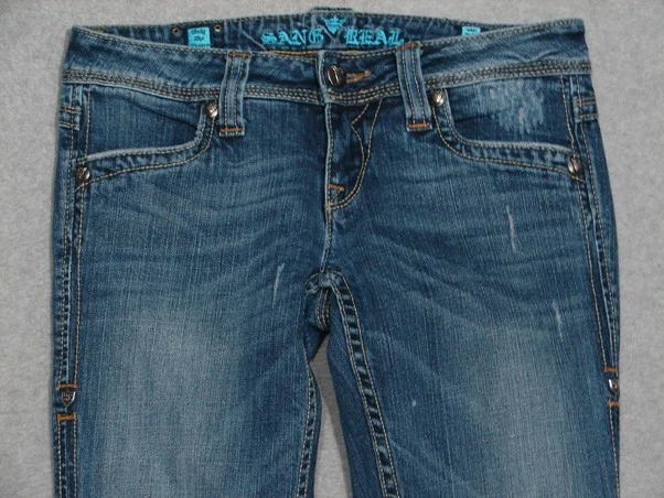 PE11453 **SANG REAL** JEANS BOOT CUT MUJER talla 27; JEANS SÓLIDOS Foto 4 de 4