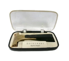 Vintage EVERSHARP HYDRO-MAGIC Injector Men’s Shaving Razor & Case - [P]