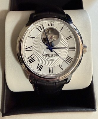 Raymond Weil men's watch 2227 Maestro NEW (open box) open heart silver