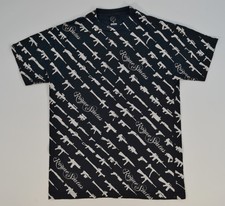 Rogue Status Gun Show Shirt Tee Men's Medium Black AOP Rob Dyrdek Skater Y2K
