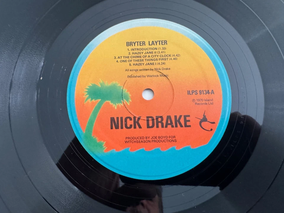 Nick Drake LP "Bryter Layter" Island 9134 UK Textured Cover ~ RARE ~ NM Beauty! - Image 4 of 4