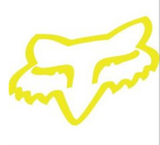 Fox Racing Fox Head Tdc 2 Flo Yellow Decal Sticker 14934-130-os