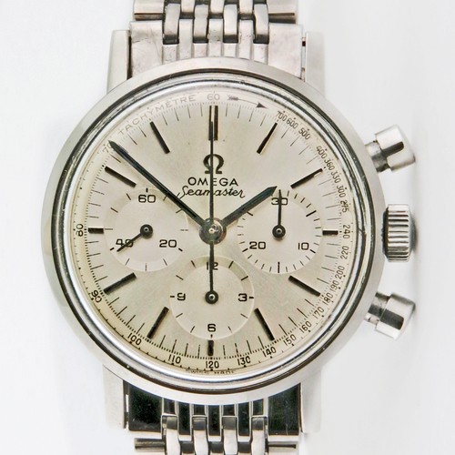 Omega Vintage Seamaster Cal. 321 Chronograph SS Bracelet Watch 35mm 145.005-67