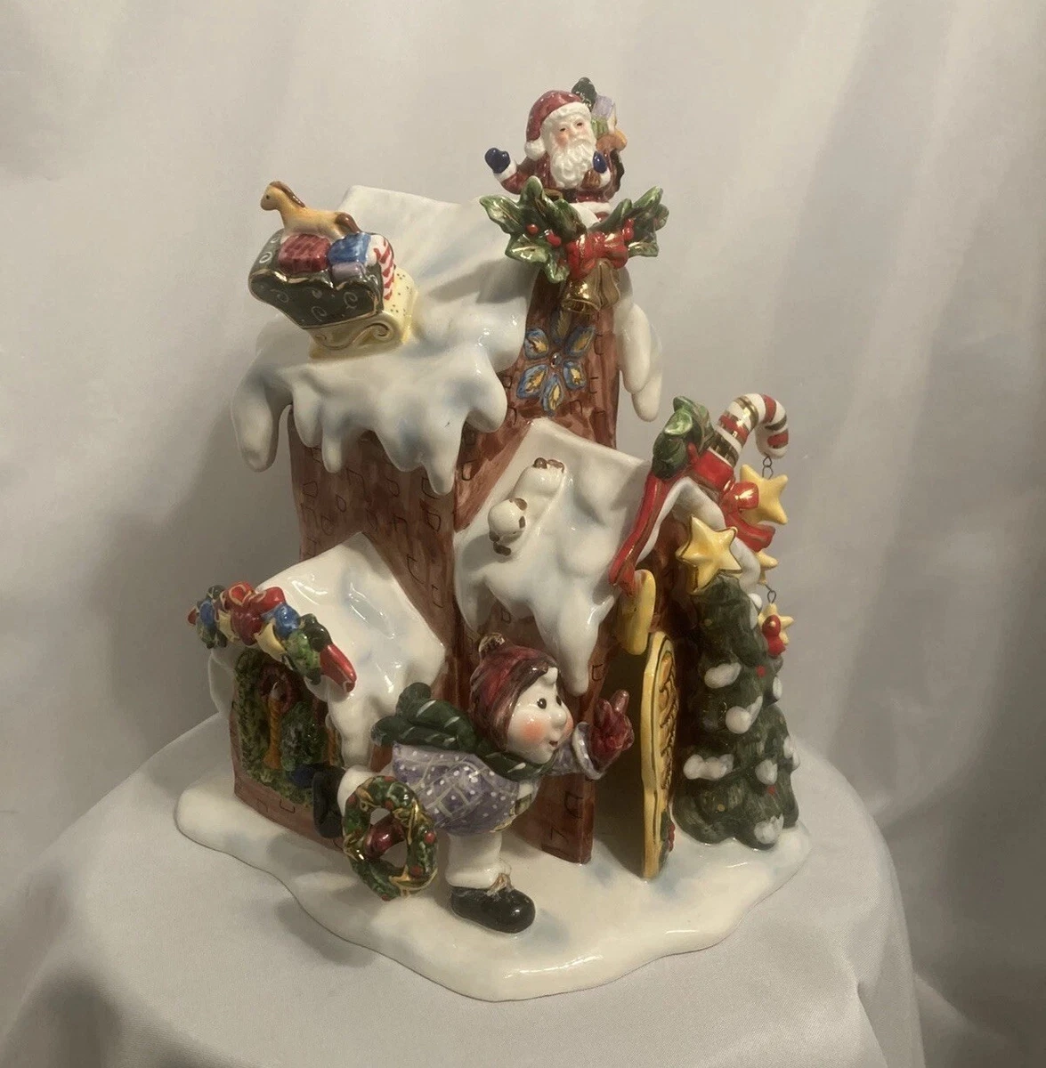 Ceramic Santa House In Christmas Villages & Houses (1946-1990) | eBay