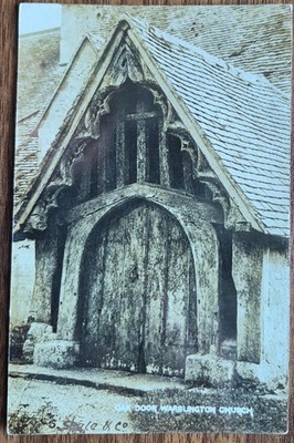 1906 Eichentür Warblington Kirche Postkarte S. Gale & Co