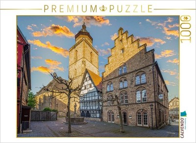 CALVENDO Puzzle Schwälmer Brunnen und Obergasse 1000 Teile Puzzle quer | 1000 Te
