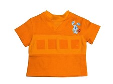 Y2K Nick Jr 2003 Orange Blues Clues Toddler Embroidered Shirt 18 Months
