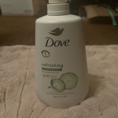 Dove Refreshing Long Lasting Gentle Body Wash, Cucumber and Green Tea, 30.6 floz