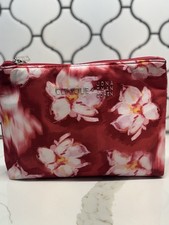 Clinique 3 Pice Moisture Surge Skincare Set w/Red Floral Zipper Bag Travel Sizes