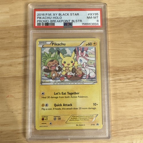 Pikachu graded PSA 8 for sale on eBay