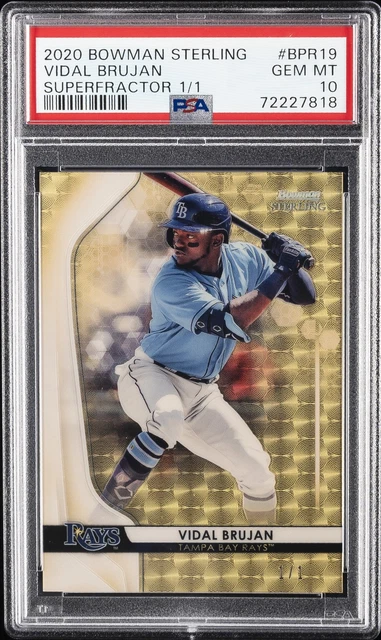 2020 BOWMAN STERLING SUPERFRACTOR 1/1 #BPR19 VIDAL BRUJAN 1/1 PSA 10