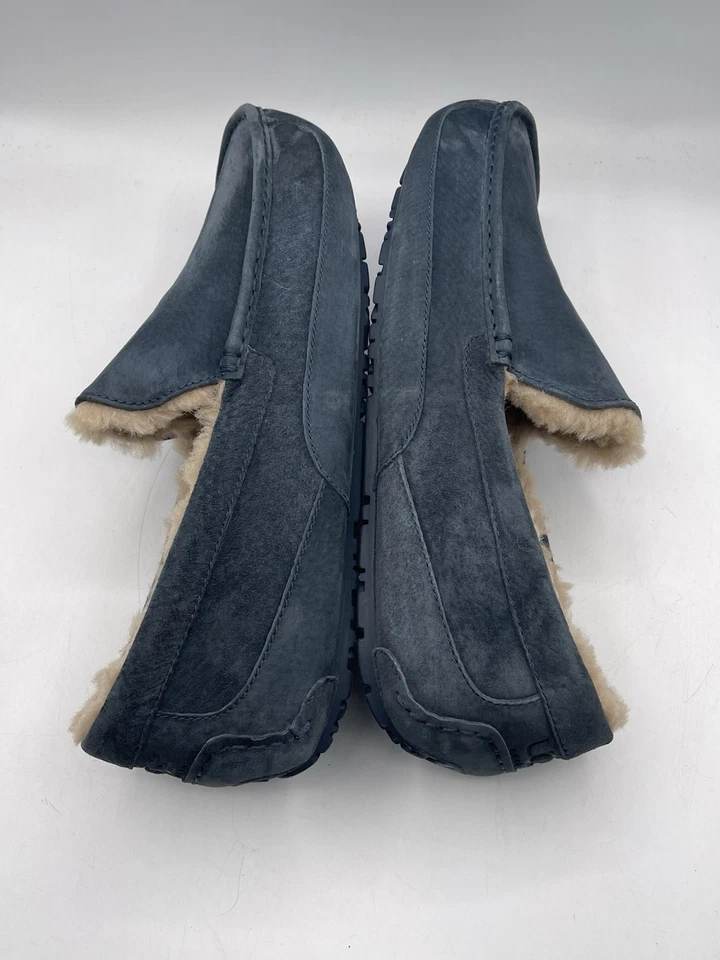 全新 UGG 蓝色 Ascot 麂皮绒懒人鞋 乐福鞋 莫卡辛拖鞋 男式 尺码 18 / EU 52 — 第 4/4 张图片