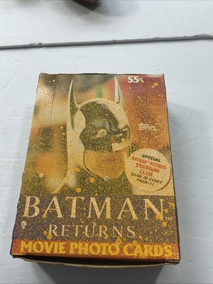 1992 Topps BATMAN Returns Movie Photo Cards Full Box of 36 Sealed Packs