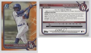 2022 Bowman Chrome Prospects Orange Refractor /25 Rayne Doncon #BCP-202