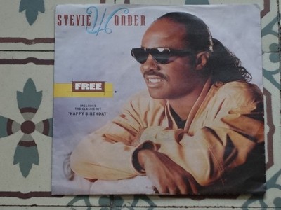 STEVIE WONDER - Free / Happy Birthday 7'' GERMANY P/S 1989 Motown