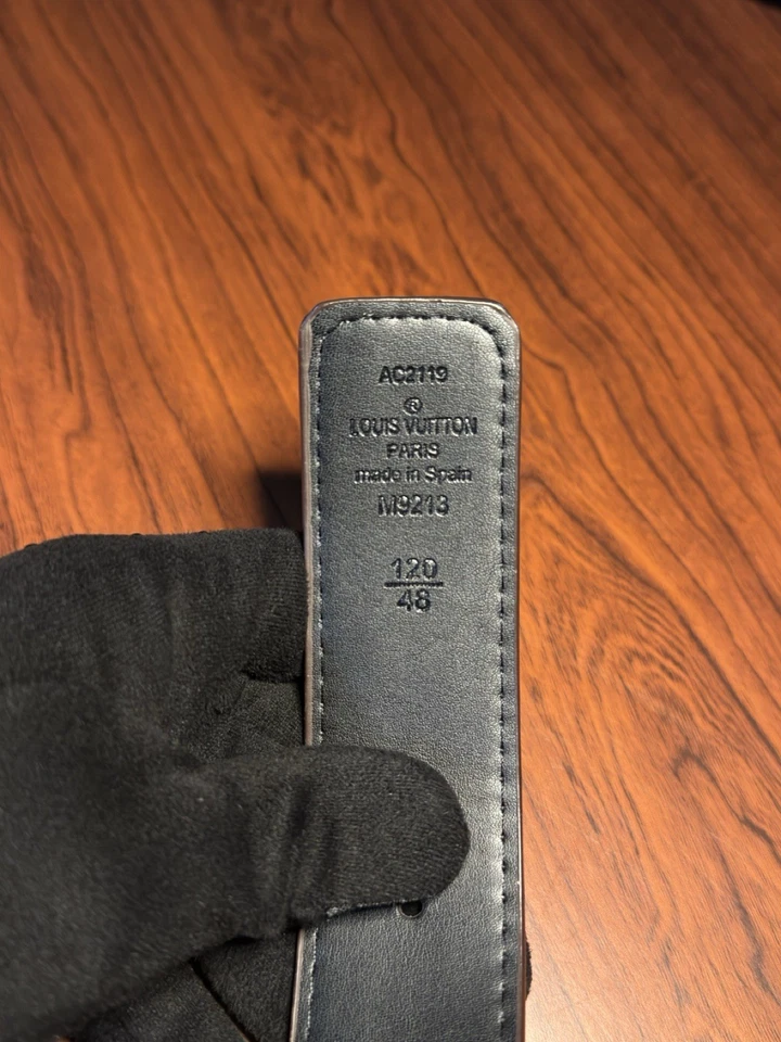 Louis Vuitton LV Cinturón Monograma Marrón Dorado Hebilla Talla 120/48 Auténtico con Bolsa para el Polvo Foto 4 de 4