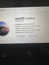 MacBook Pro 13- inch mid 2012 4gb memory/ dual-core intel core i5 processor