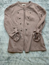 Maurices Women's Size Small Gray Button Accent Open Front Jacket