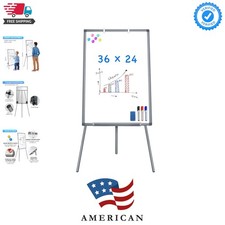 Easel Whiteboard - Magnetic Portable Dry Erase 36 x 24 Tripod Height Adjustab...