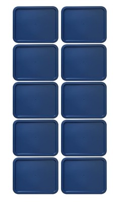 Replacement Lids for Pyrex 7210-PC 3-Cup Rectangle Navy Blue 5.75x7.75'' 10-Pack