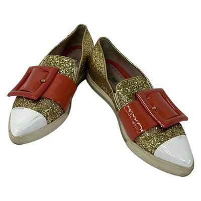 miumiu - Gold Pink White Patent Leather Plastic Women's Shoes | eBay