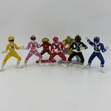 1994 2 3/4" PVC Mini Figures Lot Set Cake Topper Power Rangers Saban MMPR