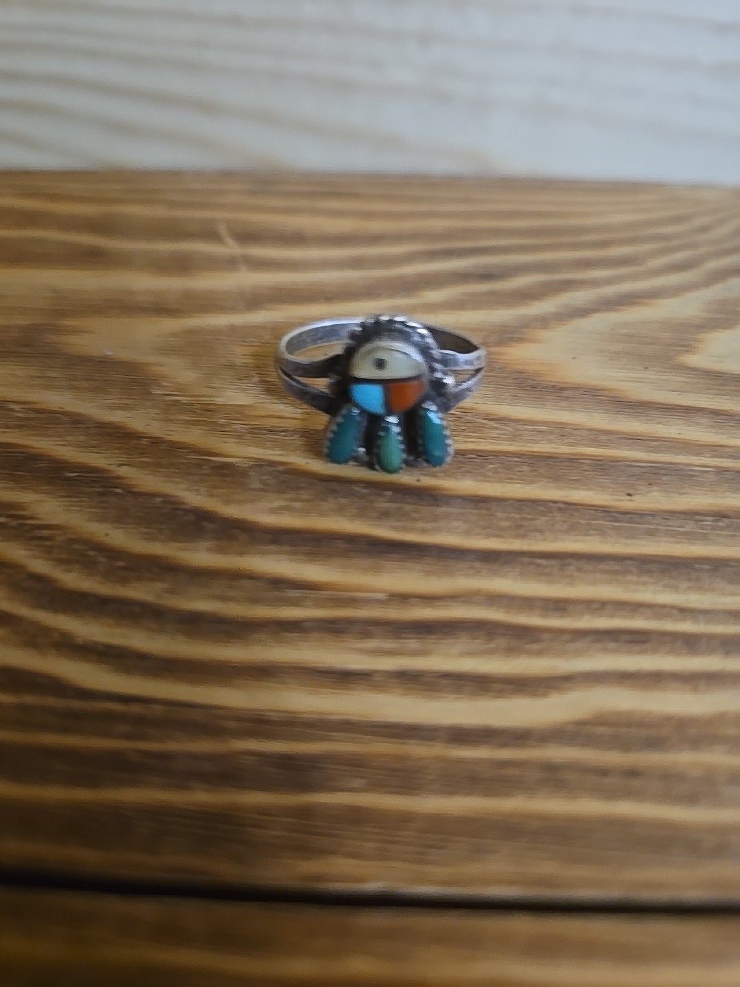 Zuni Sterling Silver Surface Ring - image 1