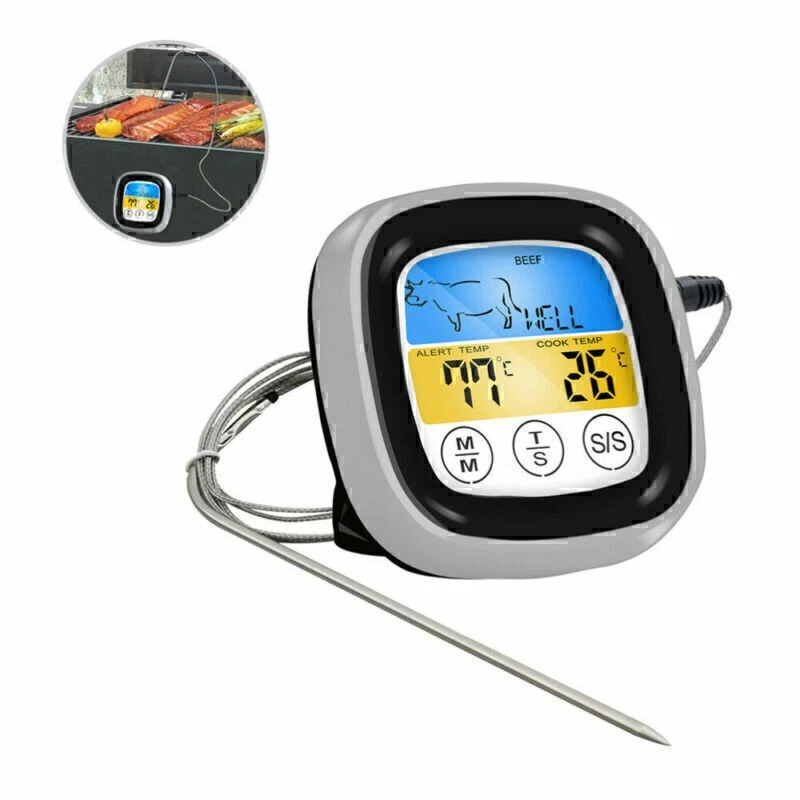 Professionelles digitales LCD-Küchenthermometer für Backöfen mit Timer-Sonde - Bild 2 von 4