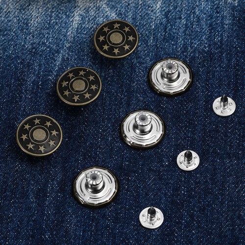 Ultnice 50pcs 17mm Sterne Matte Jean Tack Buttons Kit (Army Green) Jeansknopf - Bild 3 von 10