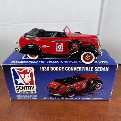 1936 Dodge Convertible Diecast Bank Liberty Classics Sentry Hardware NIB Mint