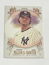 2021 Topps Allen & Ginter Baseball #123 - Gerrit Cole - New York Yankees