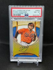 2017 Topps Five Star Manny Machado Blue Auto #4/25 PSA 8 NM-MT