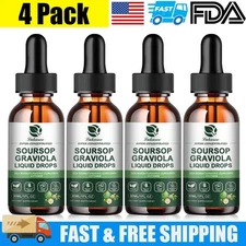 Soursop Graviola Liquid Drops,With Sea Moss Turmeric Vitamin,Immune Boost
