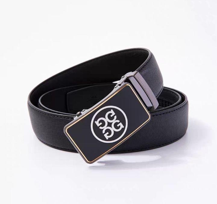 G/Fore Blush Black Skull GFORE Stretch Golf Leather Belt