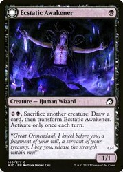 Ecstatic Awakener // Awoken Demon (100/277) Innistrad: Midnight Hunt Common MTG