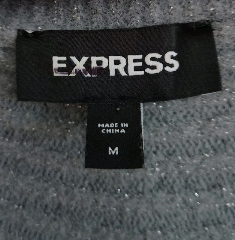 Express Gray Medium Rayon -Nylon - Polyester Long… - image 3