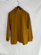 Athletic Mustard Rain Jacket with Hood Size L