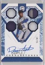 2019 Panini Chronicles Rookie Cornerstones Quartz 18/25 Dennis Santana Auto s5q